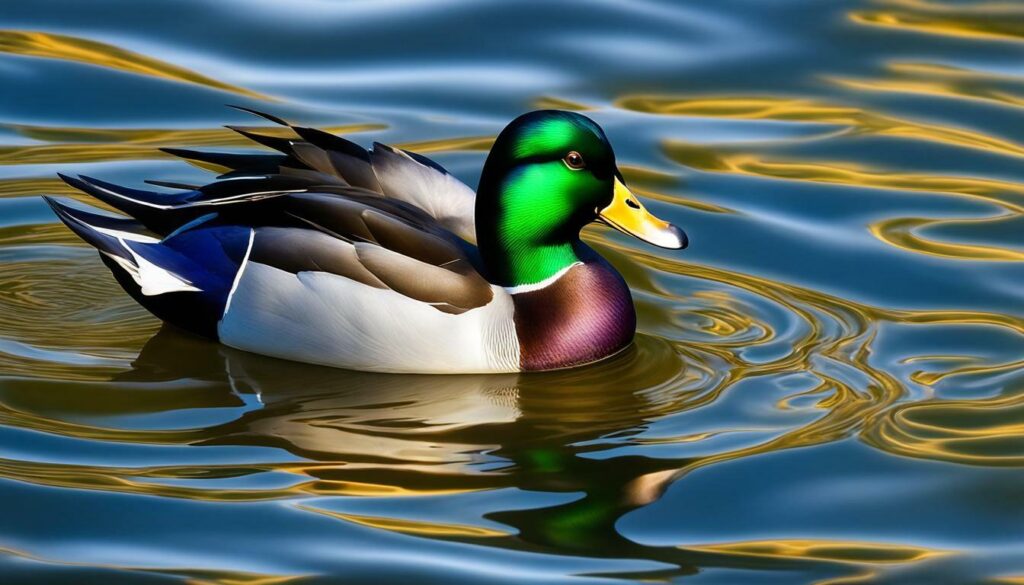 Cayuga Duck Swimming in Water