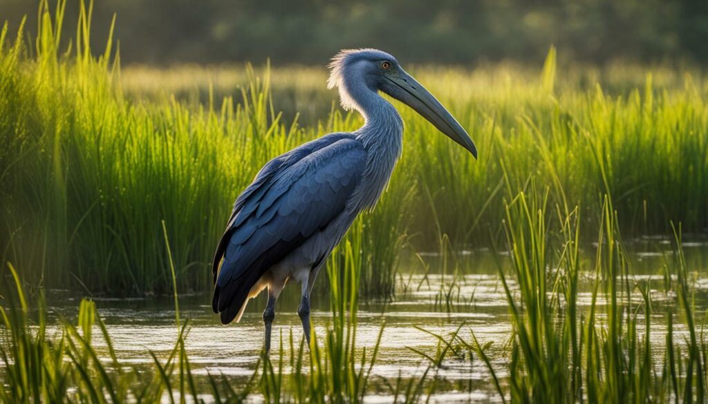 Shoebill Stork in its natural habitat