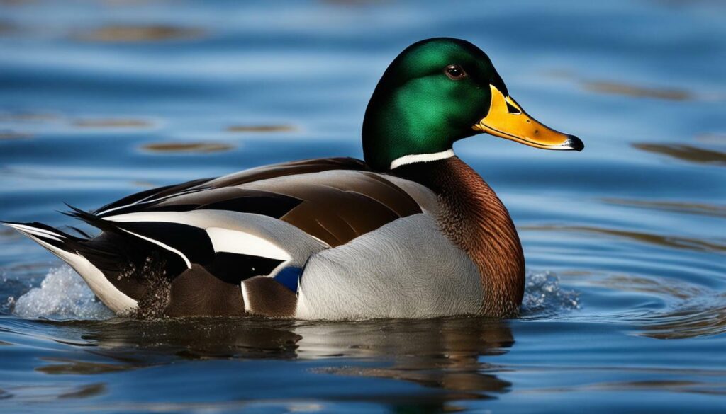 diving duck in cold water