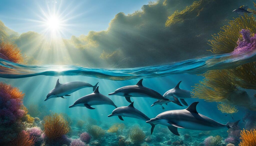 dolphins in the oceanic realm