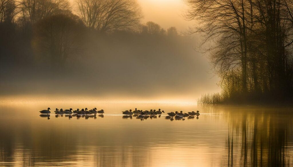 ducks and water