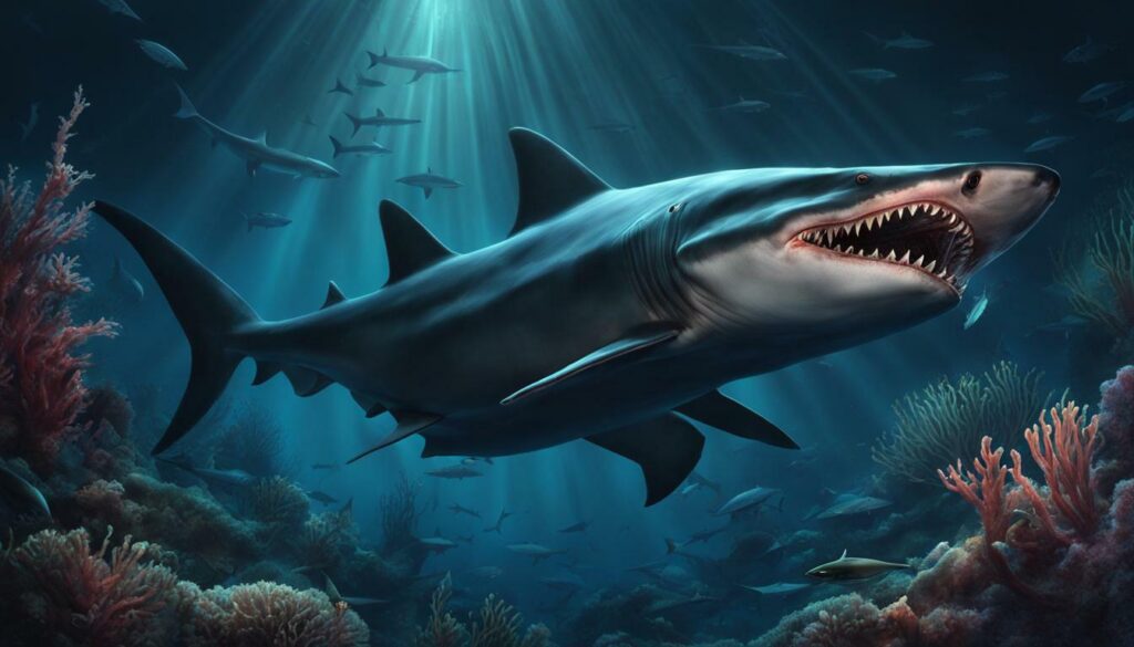 goblin shark feeding