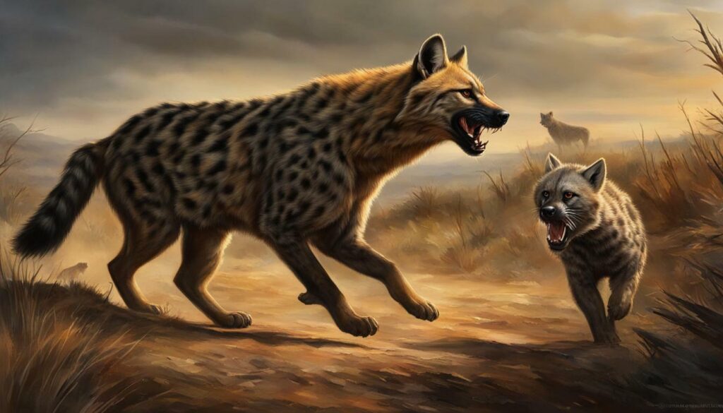 hyenas vs wild cats