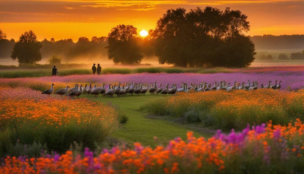 managing geese in wildflower meadows