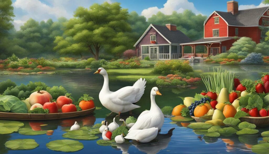 recommended foods for geese