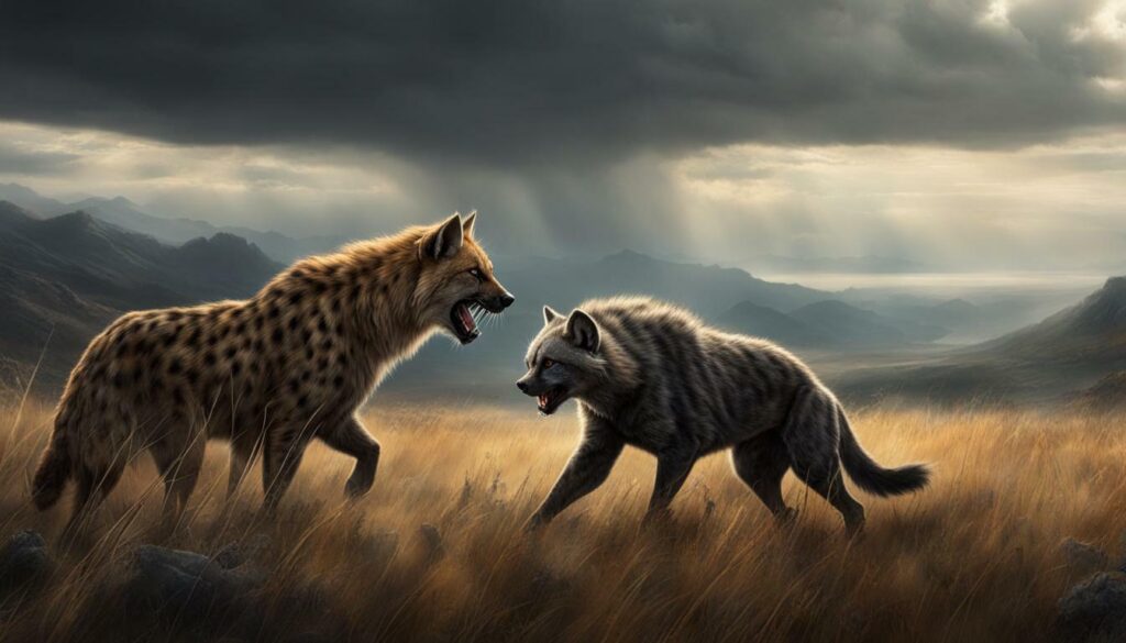 wildcat vs hyena image